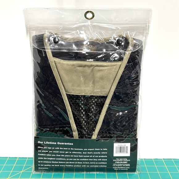 FIELDLINE Trap Vest Mens XL/XXL 48-50 SKEET Shooting Tan Black MESH Hunting NEW - Picture 2 of 11